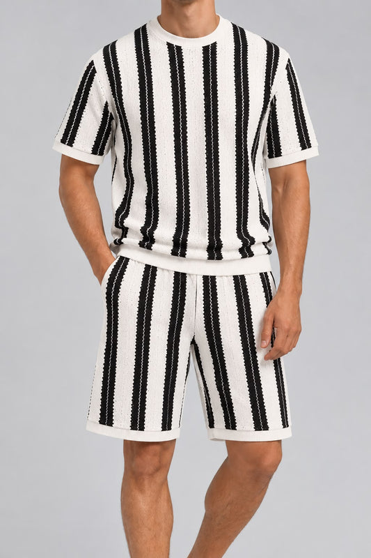 Ensemble T_shirt Rayeres Verticales