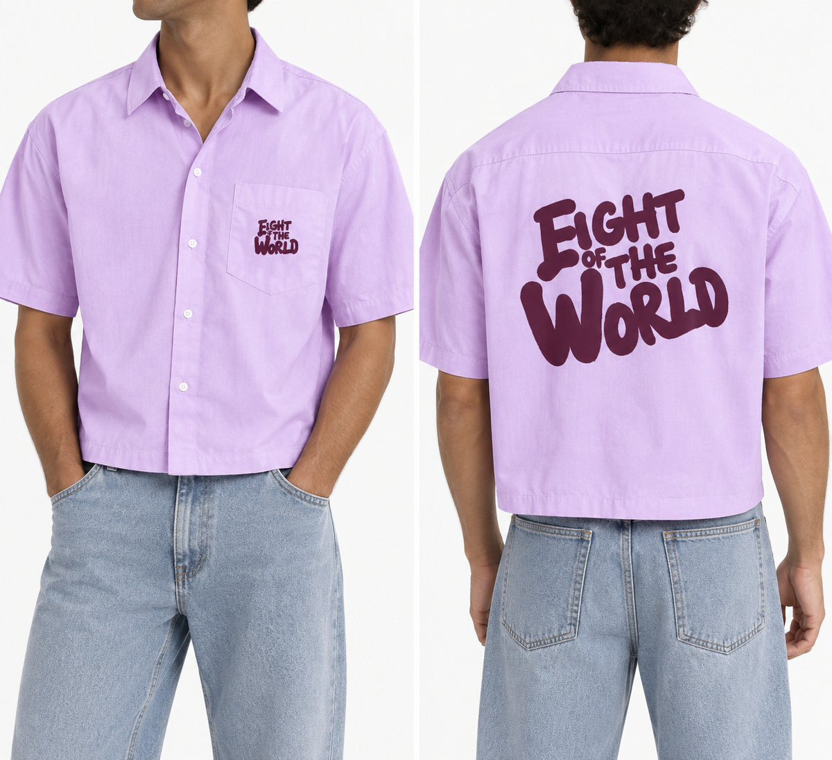 Chemise demi manche Croped Eight OF THE World