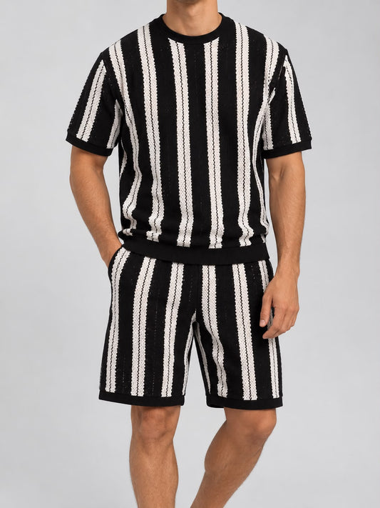 Ensemble T_shirt Rayeres Verticales