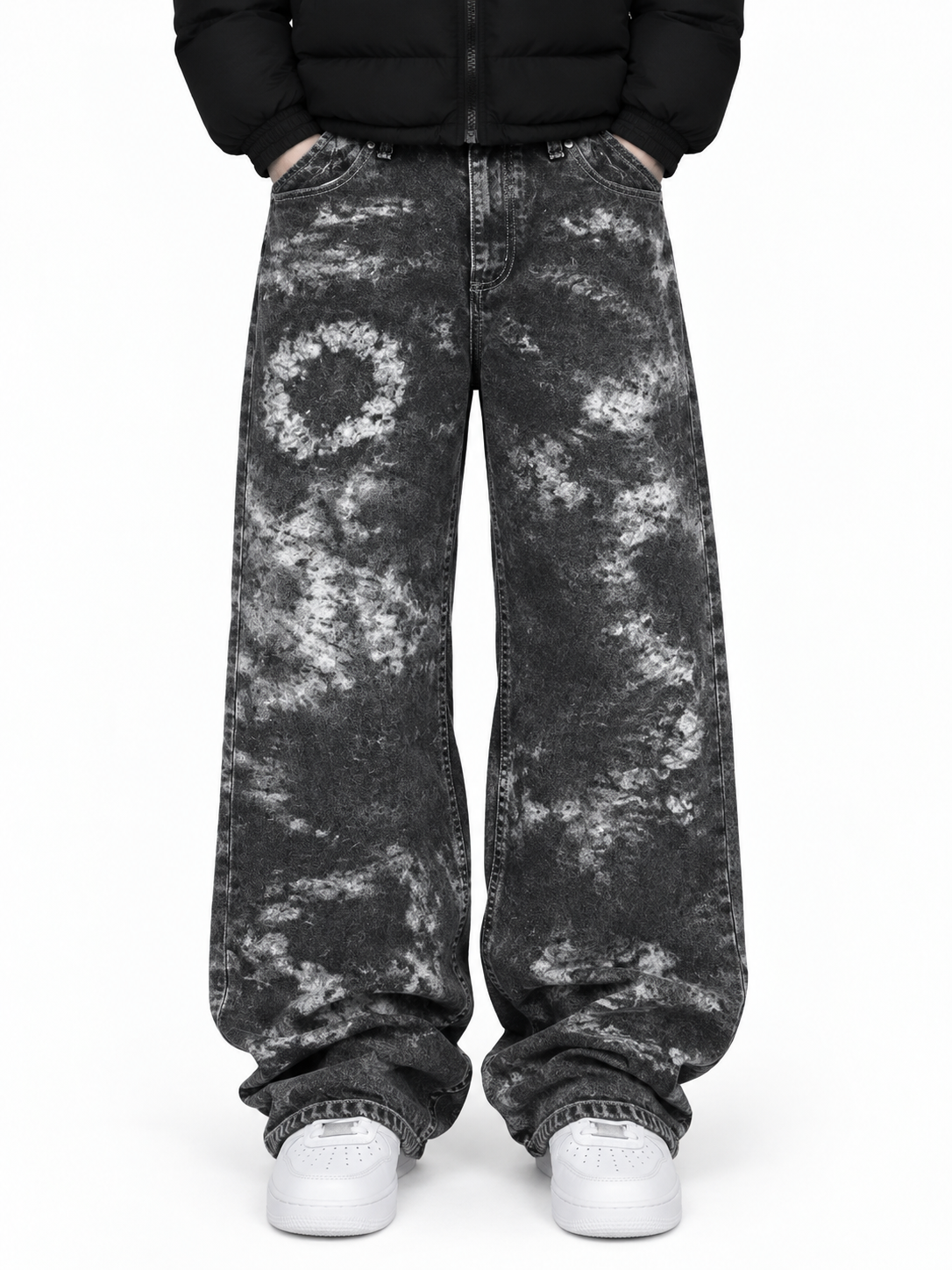 JEAN Imprimer BLACK CIRCLE